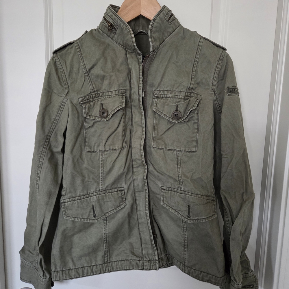 Women's Olive Green Military Jacket